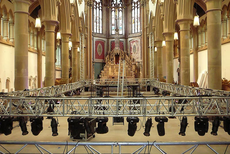 Supertruss ground support system @ The Monastry, Manchester