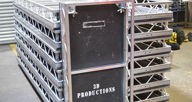 Stack of 8x4 ft Prolyte LiteDeck with 4x2 LiteDeck