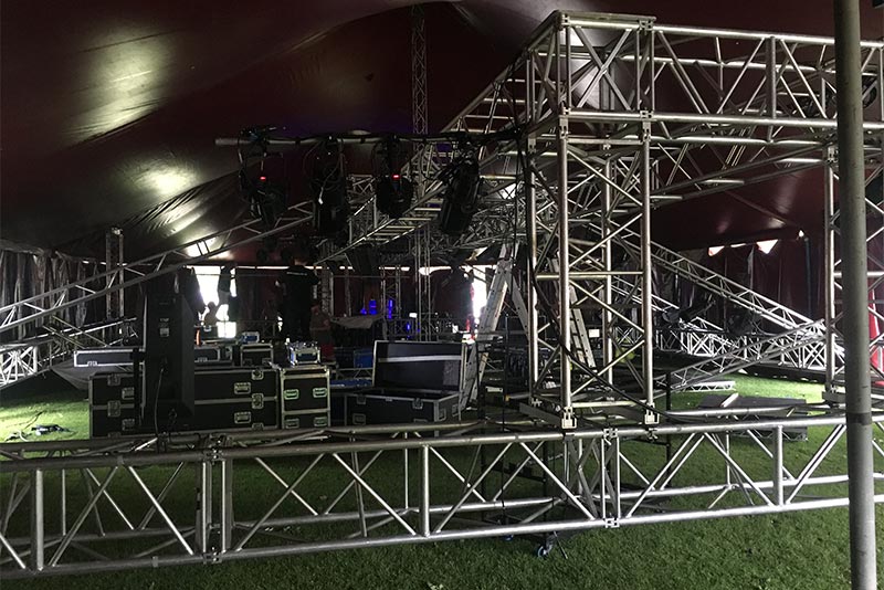 Ground support truss system @ Freedom Festival, Hull 
